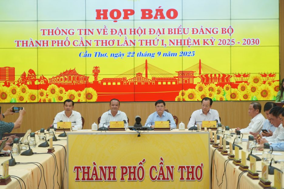 Dai hoi dai bieu Dang bo thanh pho Can Tho lan thu I, nhiem ky 2025 - 2030 se dien ra trong 3 ngay, tu ngay 26.9 den ngay 28.9.2025. Anh: Ta Quang