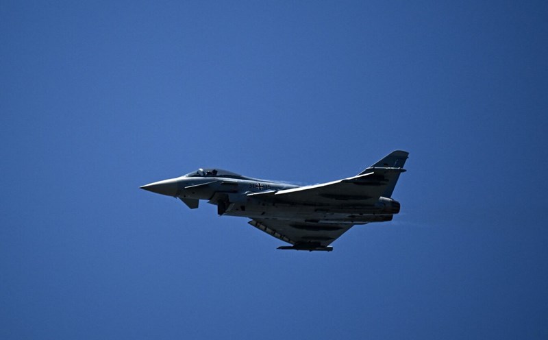 German Eurofighter Typhoon fighter jets at an event in Le Bourget, north of Paris in June 2025. Eurofighters have been used to intercept Russian aircraft. Photo: AFP