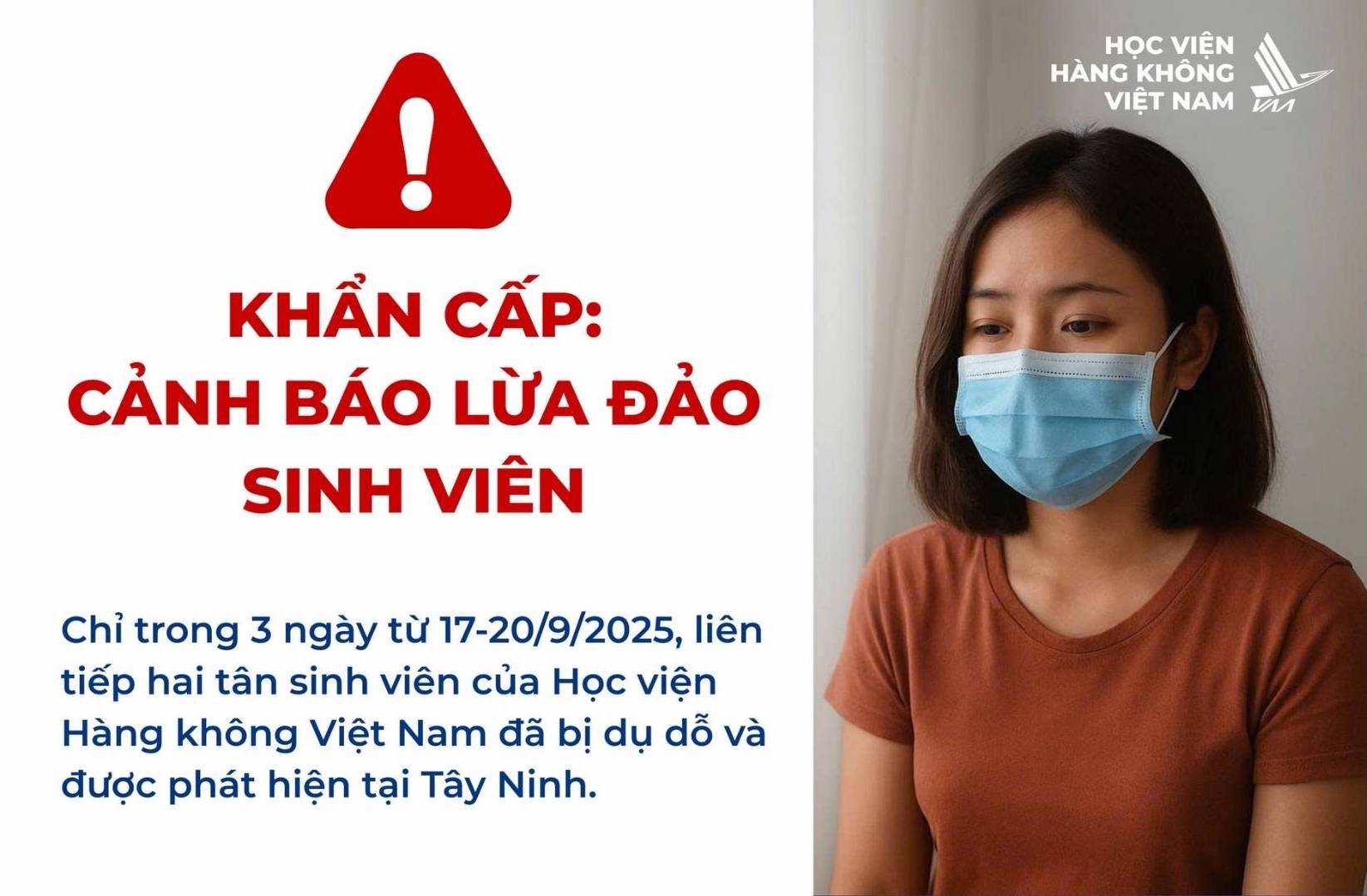 베트남 항공 아카데미 가짜 유학 취업 사기 국제 인턴십 사기 경고. 사진: 베트남 항공 아카데미