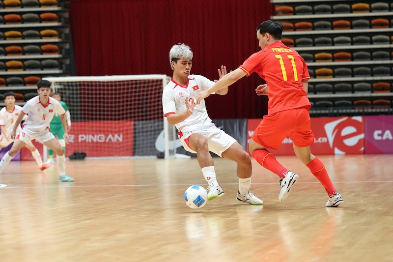 Tuyen futsal Viet Nam chiem loi the. Anh: VFF
