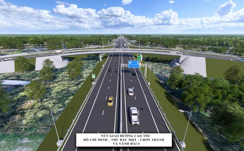 Ho Chi Minh City Ring Road 4 will be built with 4 lanes in phase 1. Photo: Ho Chi Minh City Department of Construction