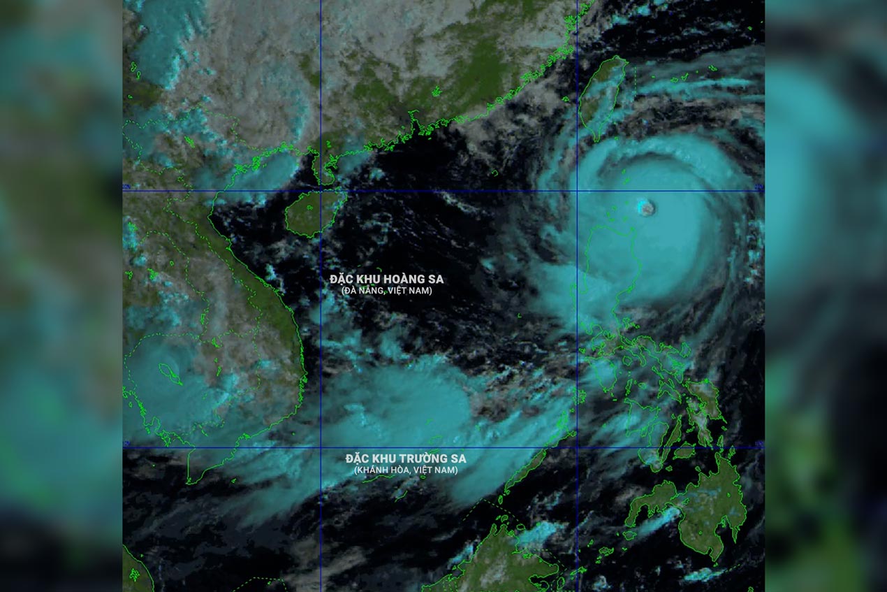 The time super typhoon Ragasa enters the East Sea is approaching, forecasting the intensity and landfall area. Photo: Department of Hydrometeorology