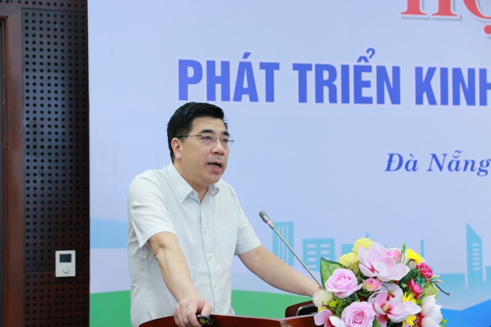 Ong Tran Minh Tuan - Vu truong Vu Kinh te va Xa hoi so - Bo KH&CN tham luan tai Hoi thao Phat trien Kinh te so thanh pho Da Nang nam 2025. Anh: Tran Thi