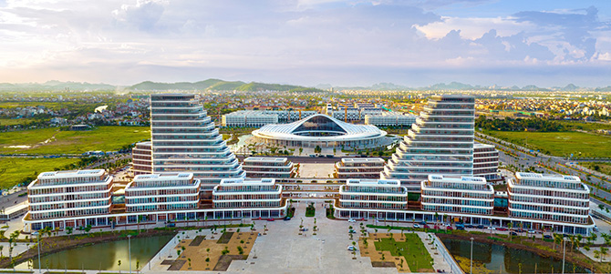 Dai hoi Dai bieu Dang bo TP Hai Phong duoc to chuc tai Trung tam Hoi nghi - Bieu dien thanh pho. Anh: Cong TTDT Hai Phong