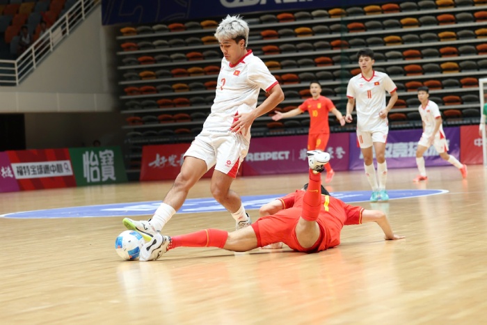 The Vietnam futsal team leads Group E of the 2026 Asian qualifiers. Photo: VFF