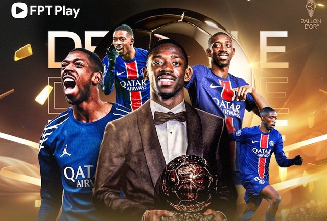 우스만 뎀벨레 현 발롱도르 수상. 사진: FPT Play