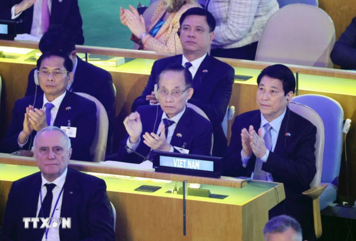Politburo member and President Luong Cuong led the Vietnamese delegation to attend the 80th Anniversary of the Founding of the United Nations. Photo: VNA