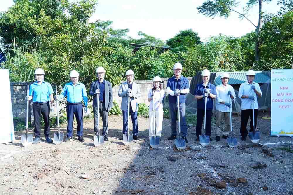Thai Nguyen Provincial Labor Federation started construction of the Trade Union Shelter. Photo: Thai Nguyen Labor Federation