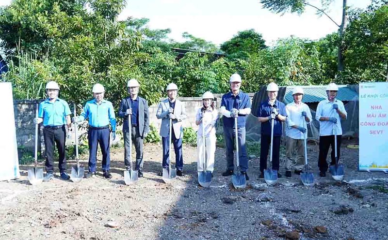 Thai Nguyen Provincial Labor Federation started construction of the Trade Union Shelter. Photo: Thai Nguyen Labor Federation