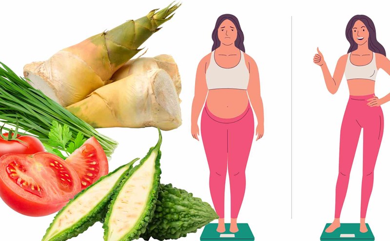 Some vegetables can help with weight loss. Graphics: Ha May