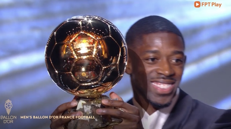 우스만 뎀벨레 현 발롱도르 수상. 사진: FPT Play