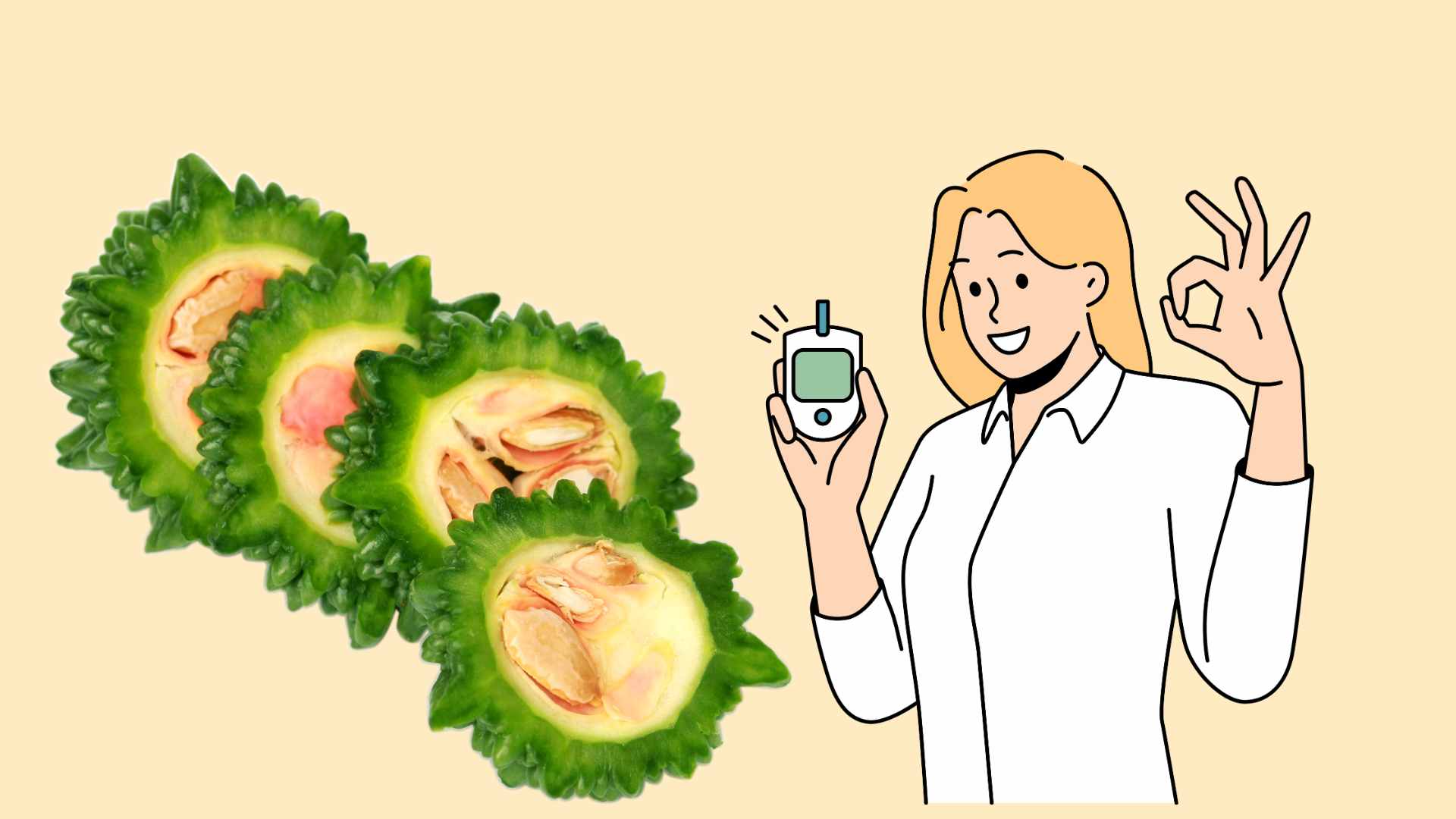 Bitter melon is considered a "natural medicine" in controlling blood sugar. Graphic photo: Huong Giang