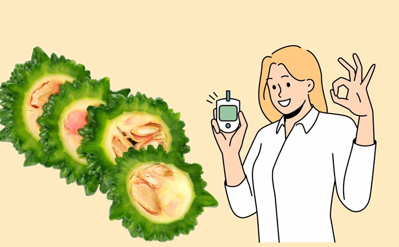 Bitter melon is considered a "natural medicine" in controlling blood sugar. Graphic photo: Huong Giang