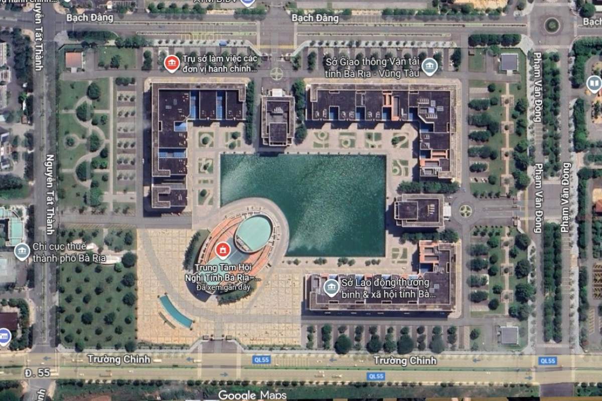 prime location of the headquarters of the Administrative - Political Center of Ba Ria - Vung Tau province. Photo: Taken from Google maps