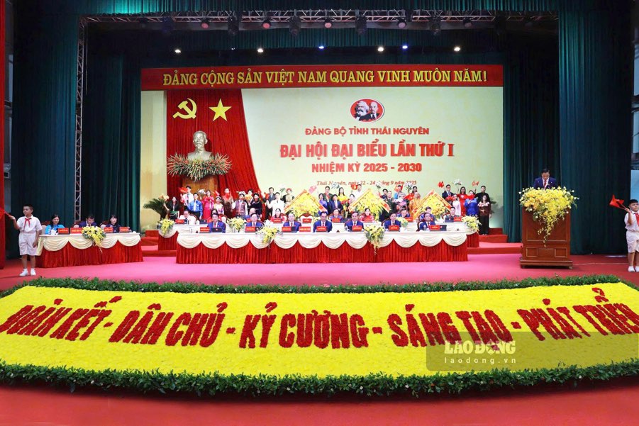 Dai hoi dai bieu Dang bo tinh Thai Nguyen lan thu I, nhiem ky 2025 - 2030. Anh: Dang Vu