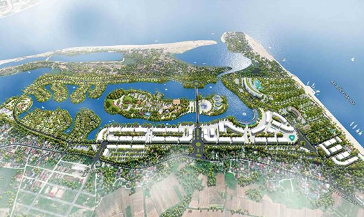 Phối cảnh Khu du lịch sinh thái biển Xuân Hội. Ảnh: Trần Tuấn.