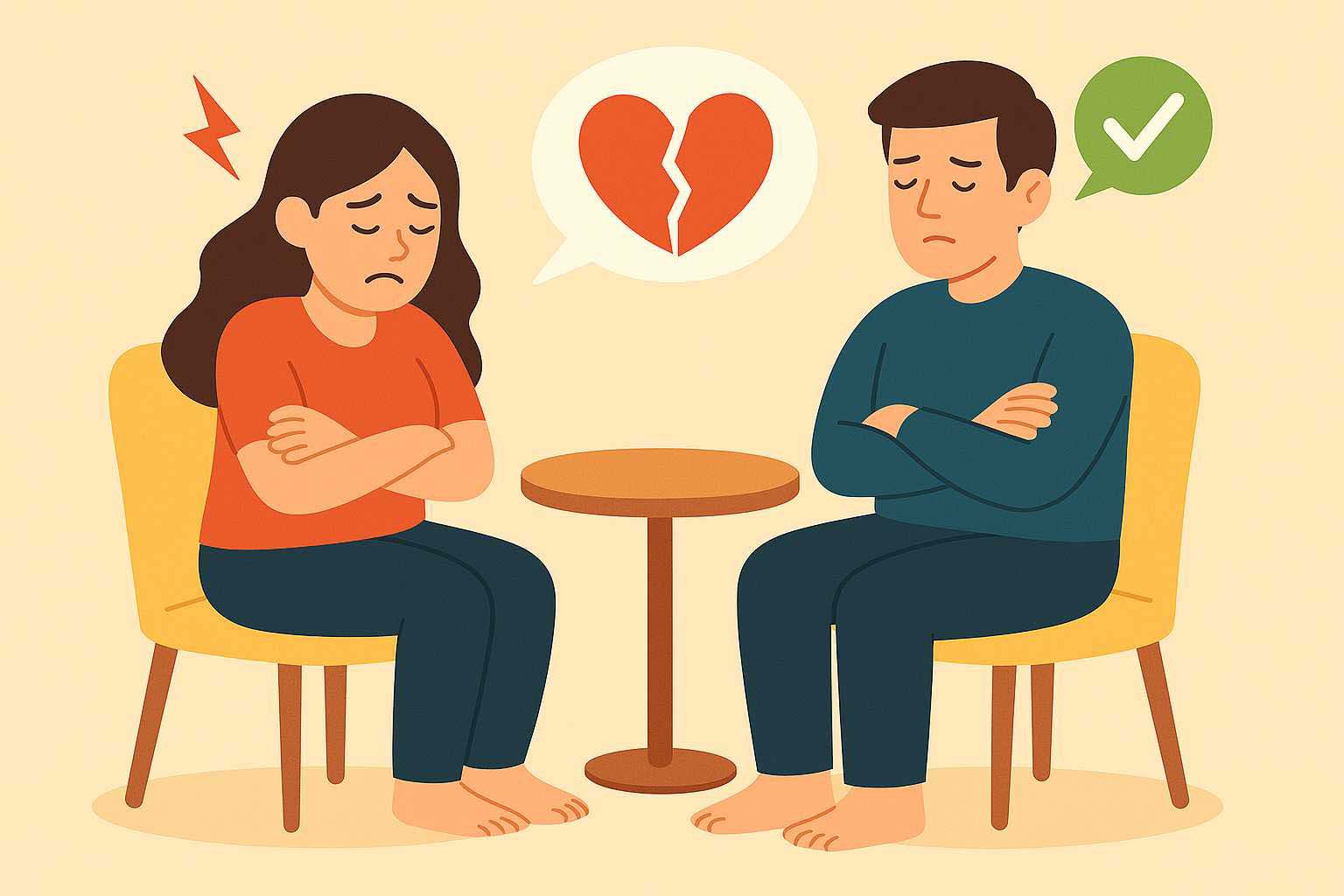 Khi vợ cứng đầu, cố chấp, người chồng cần lắng nghe, mềm mỏng và thỏa hiệp để duy trì hạnh phúc hôn nhân bền vững. Đồ họa: Hoàng Lộc