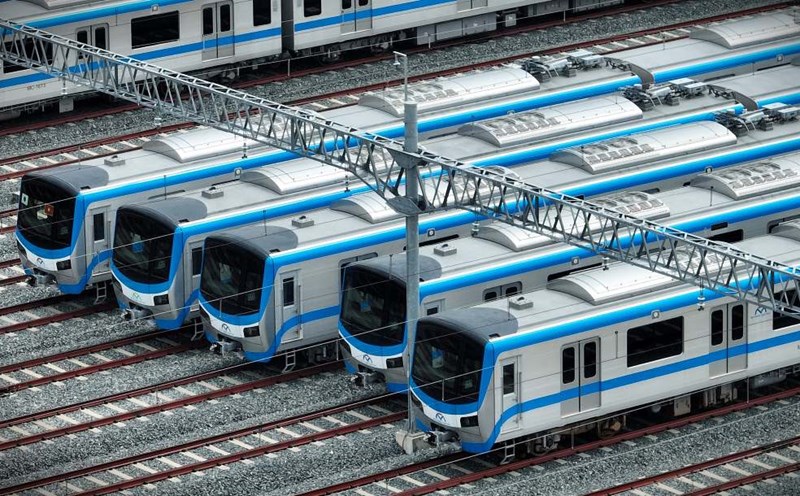 Trains of Metro Line 1 HCMC. Photo: Anh Tu