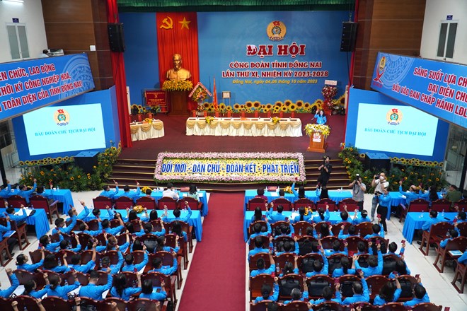 The 11th Dong Nai Provincial Trade Union Congress, term 2023 - 2028. Documentary photo: HAC