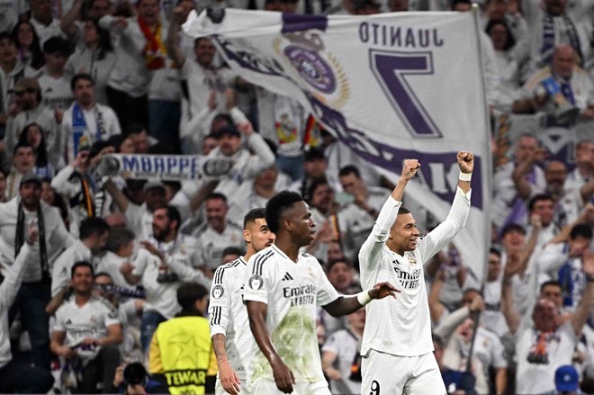 Kylian Mbappe continues his impressive scoring form in the new season for Real Madrid. Photo: AFP