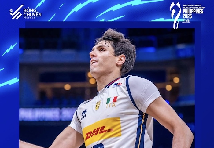 이탈리아 대표팀 2025년 세계 남자 배구 8강에서 벨기에와 격돌. 사진: VFV