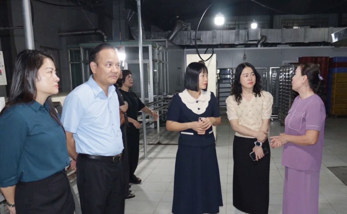 Equipe d'enquete reelle dans l'entreprise. Photo: Hai Phong E -Portal