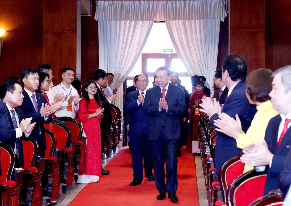 General Secretary To Lam and many leaders and former leaders of the Party and State attended the first Congress of Party Committee delegates of the Central Party Agencies for the 2025-2030 term. Photo: Hai Nguyen