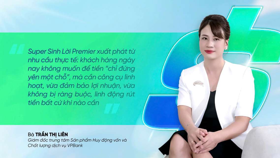 Ba Tran Thi Lien – GDTT San pham Huy dong von va Chat luong dich vu VPBank. Anh: VPBank