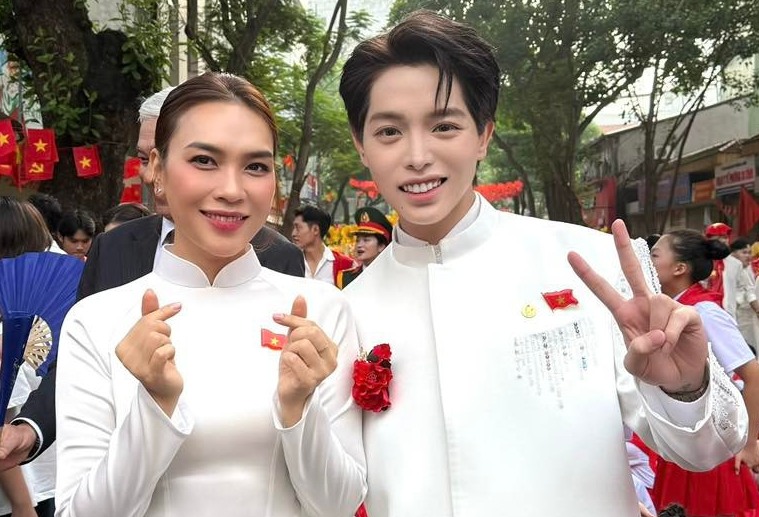 Singer My Tam and Duc Phuc. Photo: Character provided