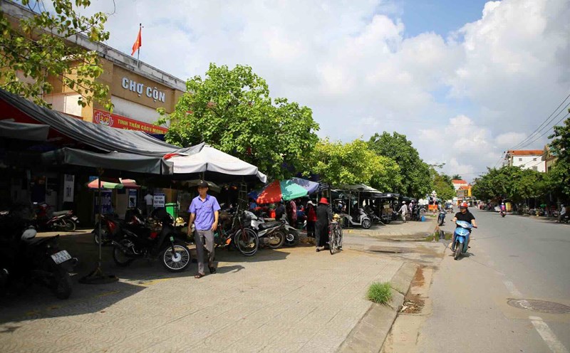 After the accident at Tan Long market, the Con market area in Quang Tri was restored to order. Photo: Cong Sang
