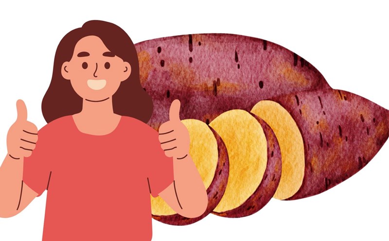 Eating sweet potatoes has many health benefits. Graphics: Thanh Thanh