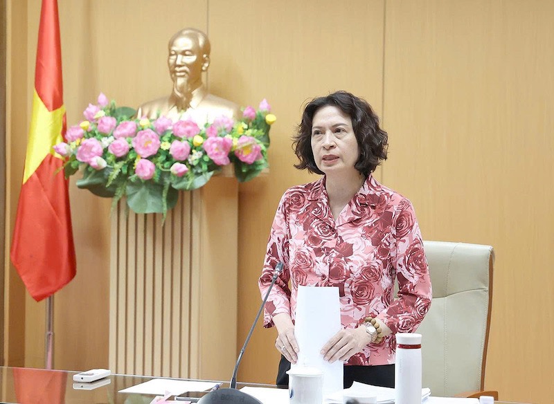 Associate Professor, Dr. Nguyen Thi Lien Huong - Deputy Minister of Health spoke at the meeting. Photo: Tran Minh/Ministry of Health