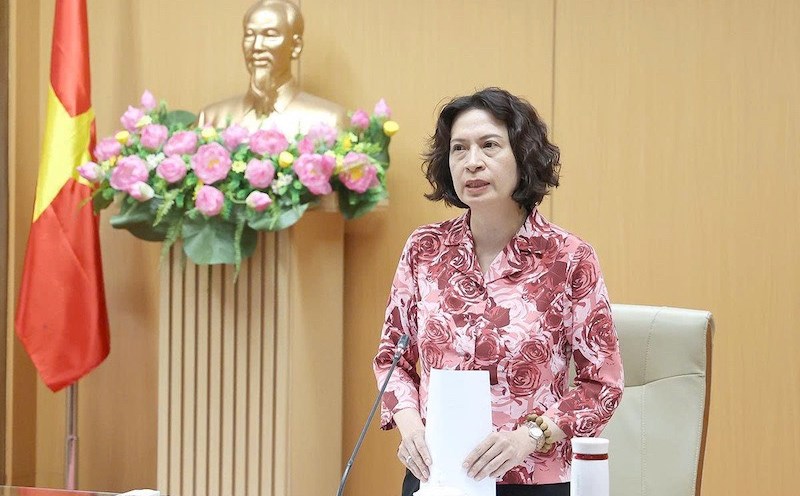 Associate Professor, Dr. Nguyen Thi Lien Huong - Deputy Minister of Health spoke at the meeting. Photo: Tran Minh/Ministry of Health