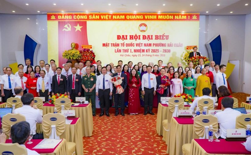 The Congress of the Vietnam Fatherland Front Committee of Hai Chau Ward set a goal of building a smart and modern city. Photo: Nguyen Thi