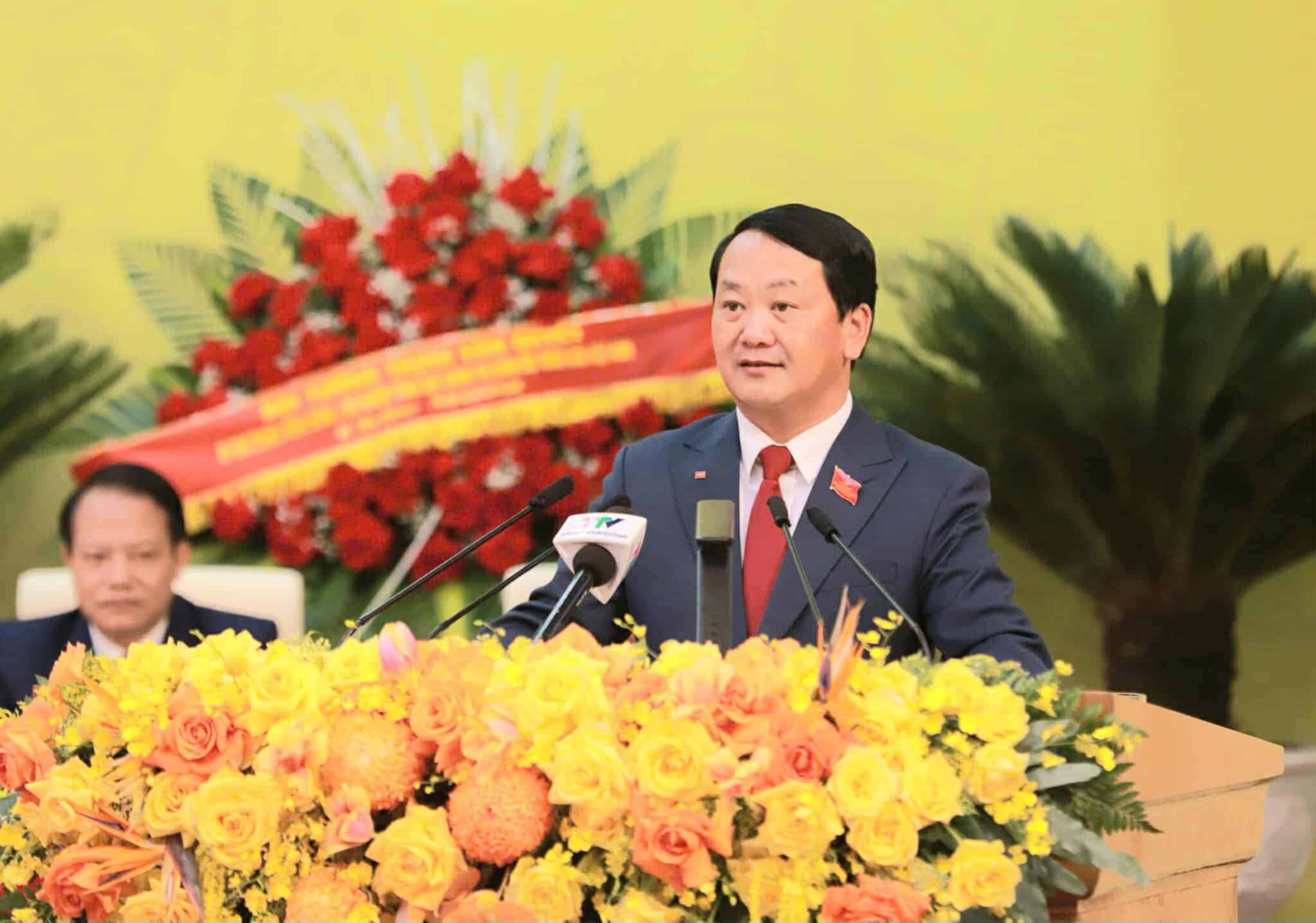 Bi thu Tinh uy Hau A Lenh phat bieu be mac Dai hoi. Anh: Viet Bac