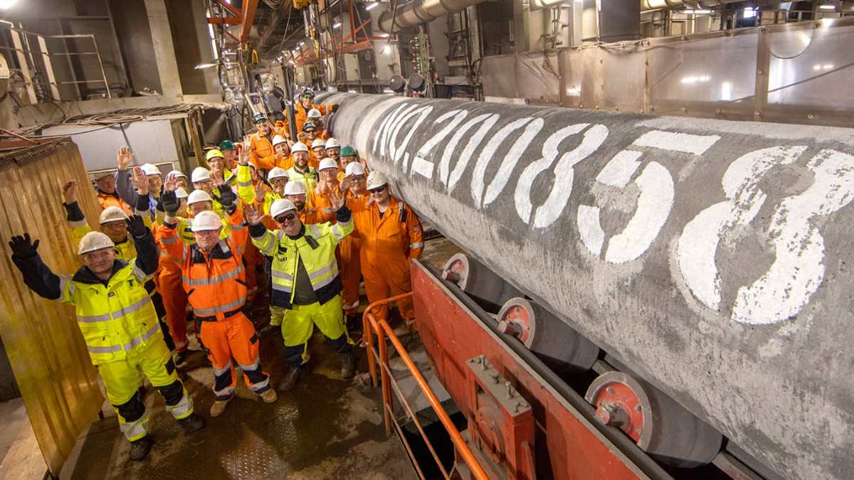 The Nord Stream pipeline once carries Russian gas to Germany. Photo: TASS