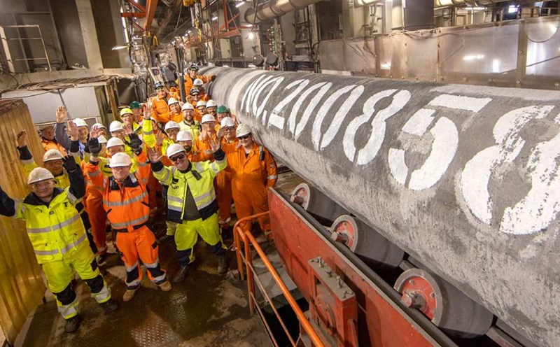 The Nord Stream pipeline once carries Russian gas to Germany. Photo: TASS