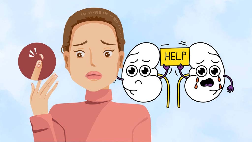 手の上の兆候は腎臓が不健康であることを示している可能性があります