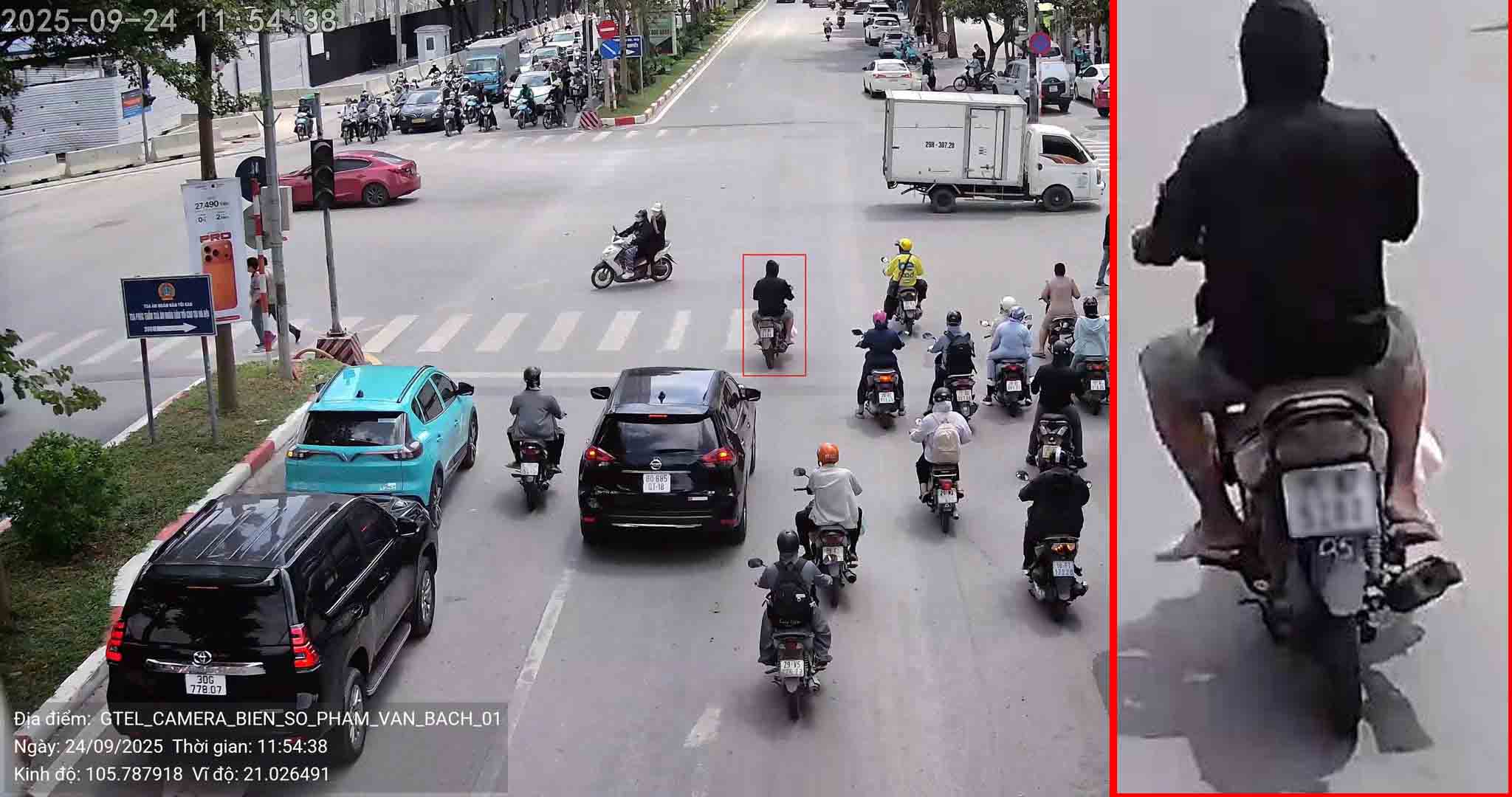 Rat nhieu xe moto vuot den do duoc camera ghi nhan. Anh: Cuc CSGT
