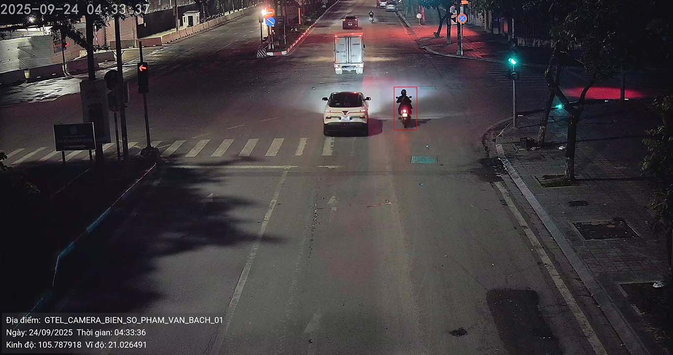 Camera AI hoat dong tot trong moi dieu kien. Anh: Cuc CSGT