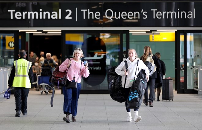 Sân bay Heathrow của London, Anh. Ảnh: Xinhua