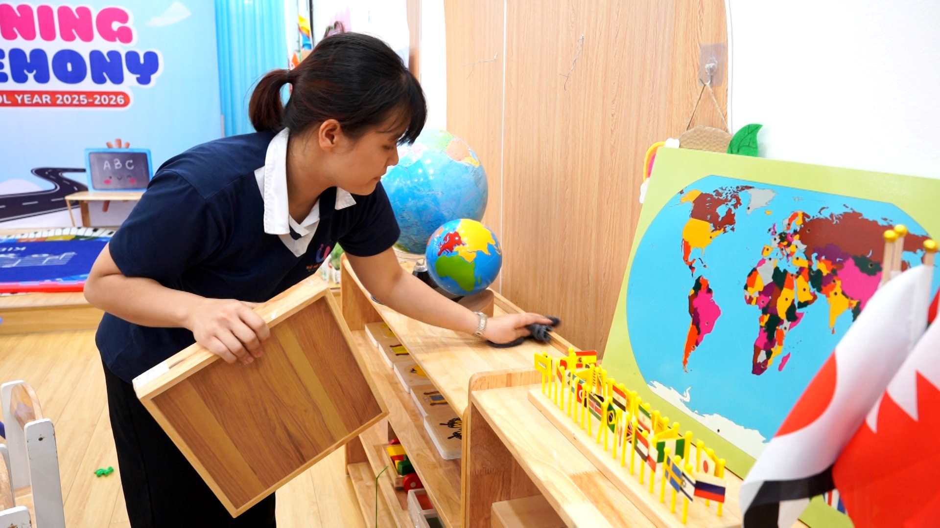 Schools focus on hygiene in the new school year. Photo: Vu Linh
