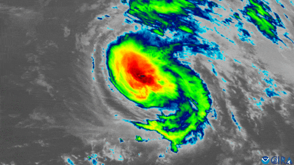 Satellite imagery shows Gabrielle moving rapidly eastward across the Atlantic. Photo: NOAA