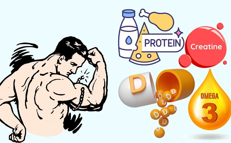 Men over the age of 50 should supplement good nutrients for muscles. Graphics: Ha May