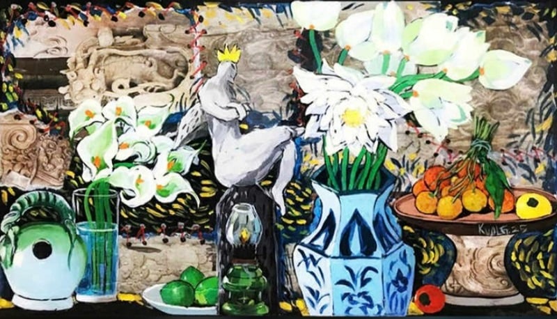 Cuong Tran, Binh yen 05, 42x73 cm, chat lieu: tong hop tren man hinh. Anh: Tac gia cung cap