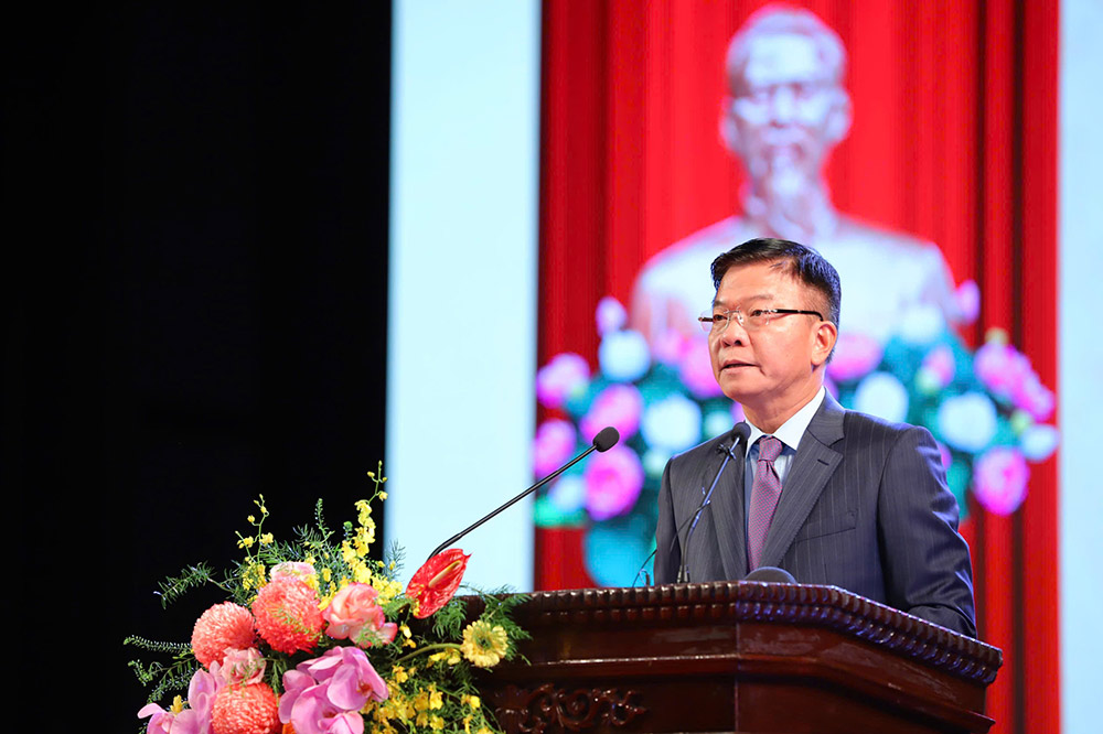 レ・タイン・ロン副首相が、2025年第4回文化スポーツ省愛国競争大会で講演。写真:Viet Hung - 文化スポーツ省