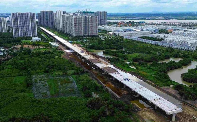 Ho Chi Minh City Ring Road 3 through Thu Duc City will previously open to traffic on December 19. Photo: Anh Tu