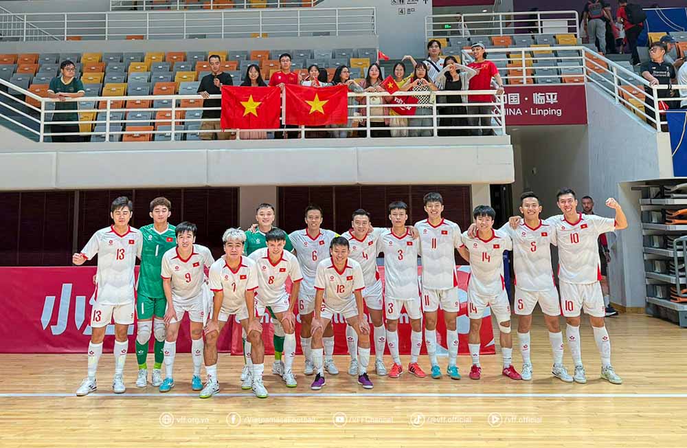 The Vietnam futsal team successfully competed in the 2026 Asian Futsal Championship qualifiers. Photo: VFF