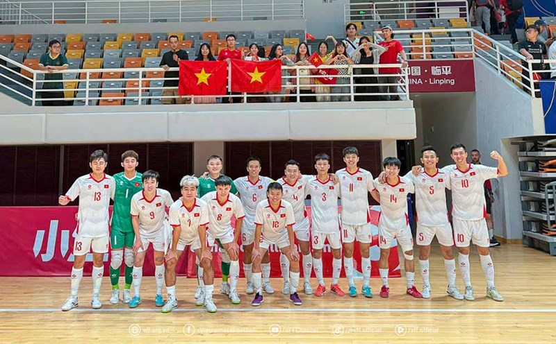 The Vietnam futsal team successfully competed in the 2026 Asian Futsal Championship qualifiers. Photo: VFF