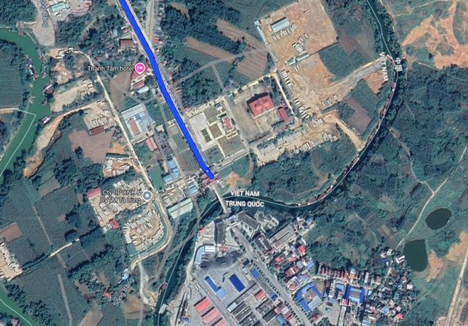 Border gates in Cao Bang are being invested in infrastructure to soon promote efficiency. Photo: Google Maps